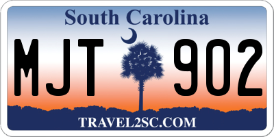 SC license plate MJT902