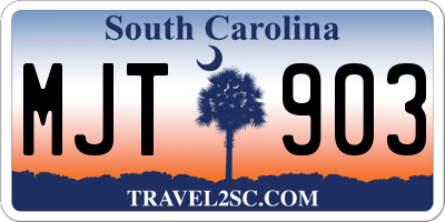 SC license plate MJT903