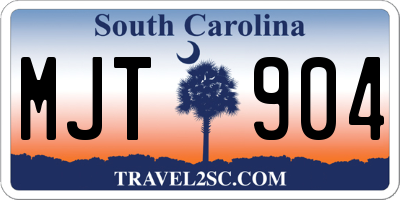 SC license plate MJT904