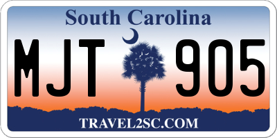 SC license plate MJT905