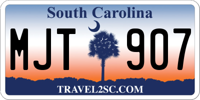 SC license plate MJT907