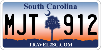 SC license plate MJT912