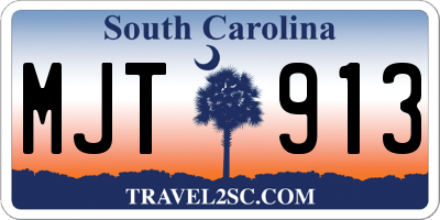 SC license plate MJT913