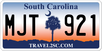 SC license plate MJT921
