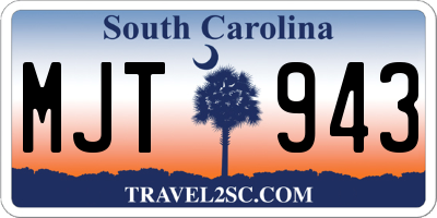 SC license plate MJT943