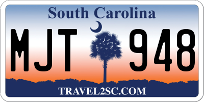 SC license plate MJT948