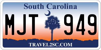 SC license plate MJT949
