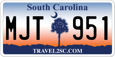 SC license plate MJT951