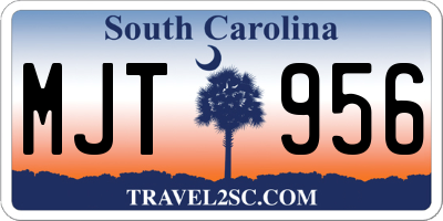 SC license plate MJT956