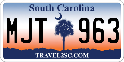 SC license plate MJT963