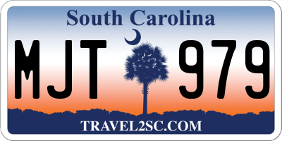 SC license plate MJT979