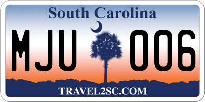 SC license plate MJU006