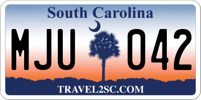 SC license plate MJU042