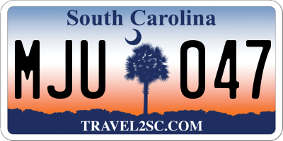 SC license plate MJU047