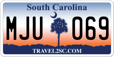 SC license plate MJU069