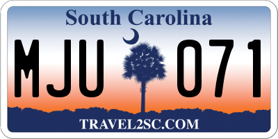 SC license plate MJU071