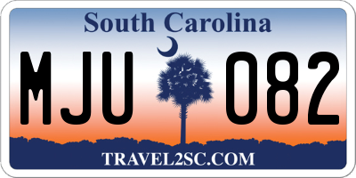 SC license plate MJU082