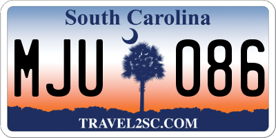 SC license plate MJU086