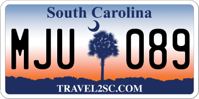 SC license plate MJU089