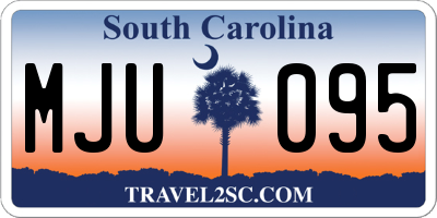 SC license plate MJU095