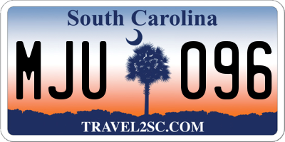 SC license plate MJU096