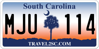 SC license plate MJU114
