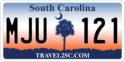 SC license plate MJU121