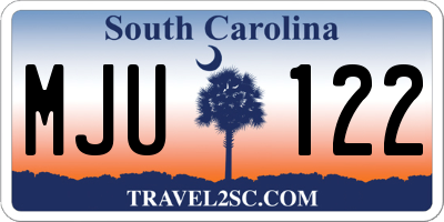 SC license plate MJU122