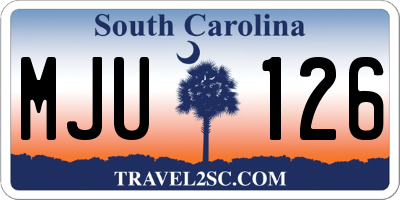 SC license plate MJU126
