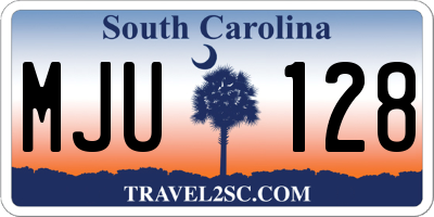 SC license plate MJU128