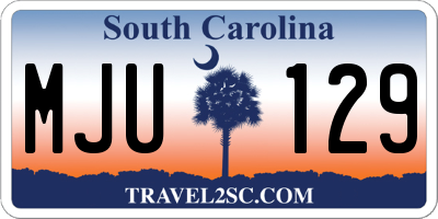 SC license plate MJU129