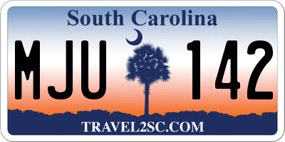 SC license plate MJU142