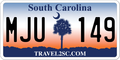 SC license plate MJU149