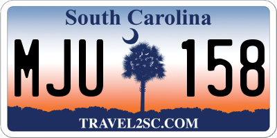 SC license plate MJU158