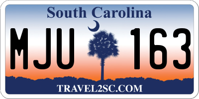 SC license plate MJU163