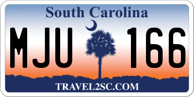 SC license plate MJU166