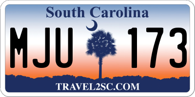 SC license plate MJU173