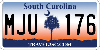 SC license plate MJU176