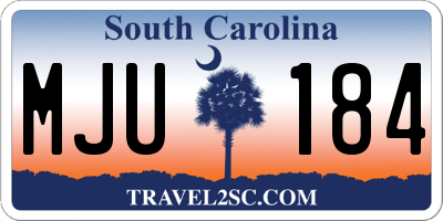 SC license plate MJU184