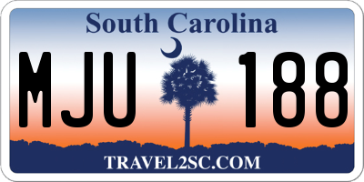 SC license plate MJU188