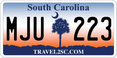 SC license plate MJU223
