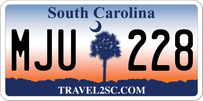 SC license plate MJU228
