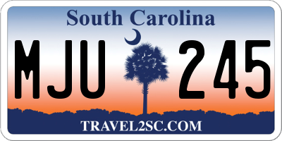 SC license plate MJU245