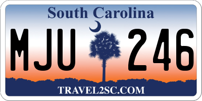 SC license plate MJU246