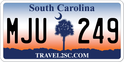 SC license plate MJU249