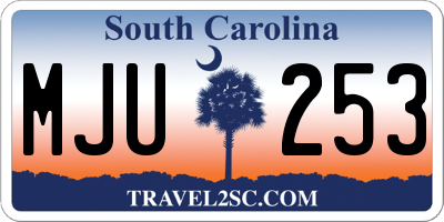 SC license plate MJU253