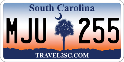 SC license plate MJU255