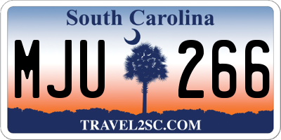 SC license plate MJU266