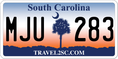 SC license plate MJU283