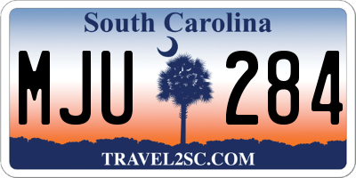 SC license plate MJU284